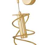 Бра светодиодное из металла со спиральным декоративным элементом золотое Metal Spiral варинант исполнения - 2 | Loft Concept в Волгограде