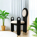 Стул черный из дерева с круглой спинкой Chair in Neoclassical Style варинант исполнения - 1 | Loft Concept в Волгограде