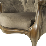 Кресло с мягкой обивкой из коричневого велюра на 4-х деревянных ножках Evelyn Classical Armchair варинант исполнения - 5 | Loft Concept в Волгограде