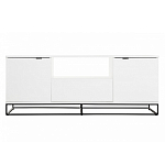 ТВ-тумба белая с  2-мя дверцами и ящиком Strict Lines варинант исполнения - 2 | Loft Concept в Волгограде