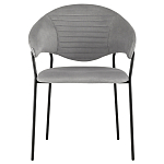 Серый стул с обивкой из искусственной замши Alexis варинант исполнения - 2 | Loft Concept в Волгограде