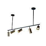 Люстра линейная с 5-ю цилиндрическими плафонами цвета латунь TRIBES CHANDELIER варинант исполнения - 2 | Loft Concept в Волгограде