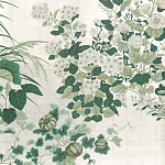 Обои ручная роспись Uki Hana Original Colourway on 12 Carat White Gold gilded paper варинант исполнения - 2 | Loft Concept в Волгограде