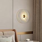 Бра в форме диска из натурального камня с декоративным центральным элеменом Cryptocrystalline Stone варинант исполнения - 3 | Loft Concept в Волгограде