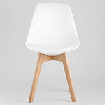 Стул с основой из пластика и мягким сиденьем Arvika White варинант исполнения - 2 | Loft Concept в Волгограде