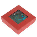 Зеркало карманное складное круглое из натурального камня Малахит с Хризоколлой в подарочной упаковке Gold Stone Mirrors варинант исполнения - 4 | Loft Concept в Волгограде