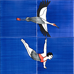 Плитка с узором Аист варинант исполнения - 1 | Loft Concept в Волгограде