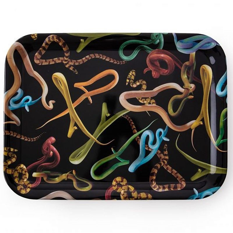 Поднос Seletti Snakes Черный Мульти Поднос Seletti Snakes Черный Мульти в Волгограде | Loft Concept