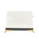 Подставка под шар квадратная из натуральных камней Змеевик Мрамор на ножках Natural Stone Sphere Stands варинант исполнения - 1 | Loft Concept в Волгограде