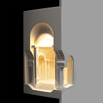 Встраиваемый в стену гипсовый светильник под покраску с арками и рельефными колоннами Antiquity Athena варинант исполнения - 1 | Loft Concept в Волгограде