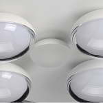 Потолочный светильник овальной формы белого цвета с 7-ю лампами Lunar Pebbles варинант исполнения - 11 | Loft Concept в Волгограде