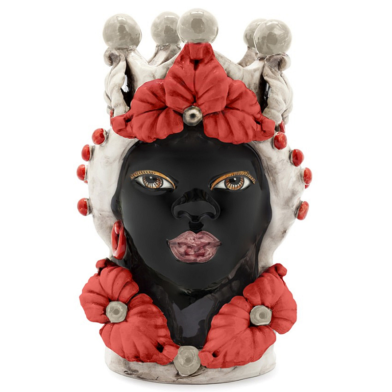 Ваза Vase Moro Lady Eve Red Черный Бежевый Красный Ваза Vase Moro Lady Eve Red Черный Бежевый Красный в Волгограде | Loft Concept