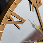 Часы настенные зеркальные с золотым металлическим циферблатом Mirror Tower Clock варинант исполнения - 2 | Loft Concept в Волгограде