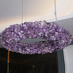 Люстра кргулая из фиолетового хрустального камня Purple Diamond варинант исполнения - 3 | Loft Concept в Волгограде