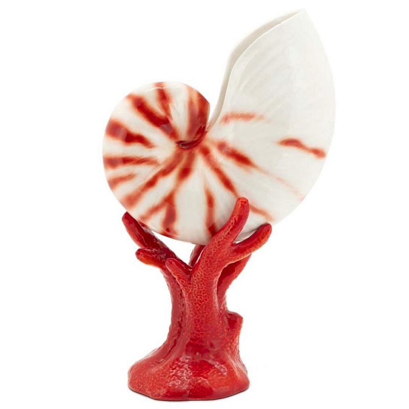 Статуэтка Seashell Bisc. With Base Белый Красный Черный Статуэтка Seashell Bisc. With Base Белый Красный Черный в Волгограде | Loft Concept