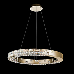 Люстра золотая в форме кольца с мозаичным хрустальным оформлением Sparks of Crystal варинант исполнения - 3 | Loft Concept в Волгограде