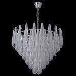 Люстра с подвесками из рифленного стекла в форме капель Textured Glass Chandelier варинант исполнения - 8 | Loft Concept в Волгограде