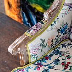 Диван из натурального бука бежевый с изображением птиц и цветов Beige Green Chinoiserie Garden Sofa варинант исполнения - 5 | Loft Concept в Волгограде