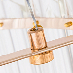 Люстра подвесная круглая с прозрачными хрустальными трубками и золотистым каркасом Диаметр 44 см Hexagon Tube Light варинант исполнения - 4 | Loft Concept в Волгограде