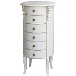 Круглый небольшой комод в стиле прованс с 6-ю ящиками Montmartre Provence Chest of Drawers варинант исполнения - 1 | Loft Concept в Волгограде