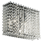 Бра с хрустальными подвесками хром Crystal Art Chrome Rectangular Wall Lamp варинант исполнения - 1 | Loft Concept в Волгограде