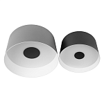 Потолочный светильник с 2-мя цилиндрическими абажурами серого и черного цвета Urban Dome варинант исполнения - 1 | Loft Concept в Волгограде