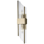 Бра с декором в виде хрустальных трубочек Nembus Brass Glass Wall Lamp варинант исполнения - 1 | Loft Concept в Волгограде