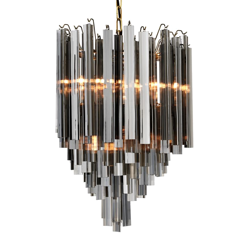 Люстра Chandelier Salerno Латунь Стекло Смок Люстра Chandelier Salerno Латунь Стекло Смок в Волгограде | Loft Concept