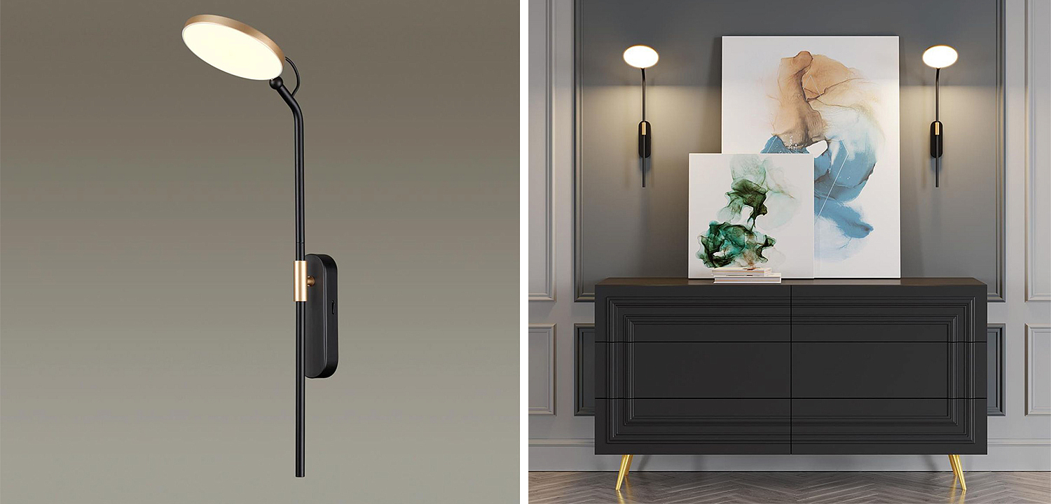 Бра Maxine Light Wall lamp Lantern Black Gold Бра Maxine Light Wall lamp Lantern Black Gold - Loft-Concept в Волгограде