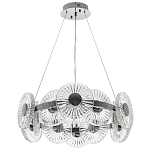 Люстра с круглыми рельефными плафонами Glass Peonies Chrome Chandelier варинант исполнения - 2 | Loft Concept в Волгограде