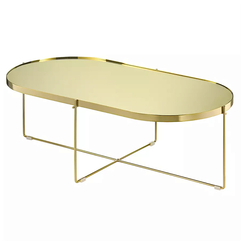 Кофейный столик овальный золотой Modern Mirror Gold Table Золотой Кофейный столик овальный золотой Modern Mirror Gold Table Золотой в Волгограде | Loft Concept