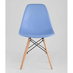 Пластиковый стул на ножках из массива бука Eames Blue варинант исполнения - 4 | Loft Concept в Волгограде