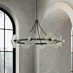 Люстра круглая с литыми стеклянными дисками Olympe Glass Chandelier варинант исполнения - 5 | Loft Concept в Волгограде