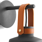 Черное матовое бра с декором под кожу Chestery варинант исполнения - 3 | Loft Concept в Волгограде