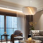 Подвесной светильник с белыми изящными декоративными лепестками Volumetric Petal Lamp варинант исполнения - 4 | Loft Concept в Волгограде