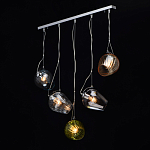 Люстра линейная с 5-ю разноцветными стеклянными плафонами Kaleido варинант исполнения - 3 | Loft Concept в Волгограде