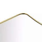 Зеркало золотистое с закруглёнными углами Thin Frame варинант исполнения - 2 | Loft Concept в Волгограде