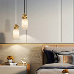 Подвесной светильник светодиодный с цилиндрическим плафоном Stone Helios варинант исполнения - 4 | Loft Concept в Волгограде