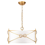 Люстра в форме цилиндра с белым тканевым абажуром Simple Knot варинант исполнения - 1 | Loft Concept в Волгограде