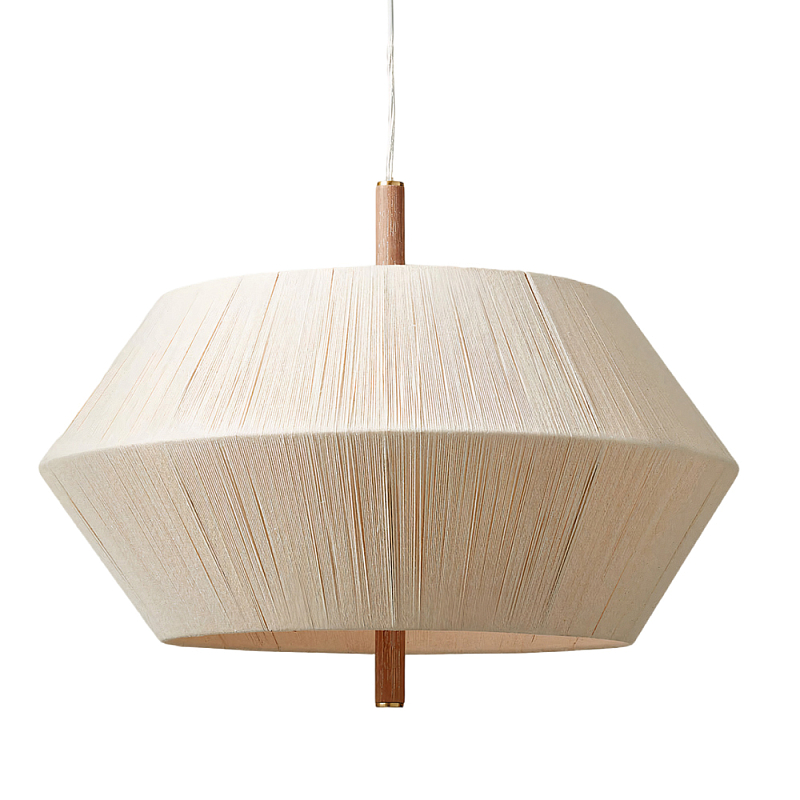 Люстра из дуба с веревчатым абажуром Rope Oak Chandelier Бежевый Люстра из дуба с веревчатым абажуром Rope Oak Chandelier Бежевый в Волгограде | Loft Concept