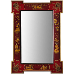 Зеркало в стиле Шинуазри ручная роспись Chinoiserie Mirror Red варинант исполнения - 1 | Loft Concept в Волгограде