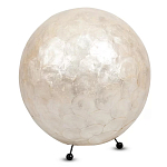 Настольная лампа из перламутра на металлическом каркасе Indonesian Egg варинант исполнения - 1 | Loft Concept в Волгограде