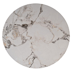 Стол журнальный круглый керамогранит белый Keramos варинант исполнения - 2 | Loft Concept в Волгограде