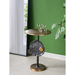 Столик приставной с абстрактным основанием и акцентом в виде золотистого диска Heavenly Space варинант исполнения - 6 | Loft Concept в Волгограде