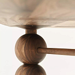 Обеденный стол деревянный с круглыми декоративными элементами на ножках Koko варинант исполнения - 3 | Loft Concept в Волгограде