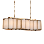 Люстра прямоугольная с каркасом золотого цвета Soft Glow Lamps варинант исполнения - 2 | Loft Concept в Волгограде