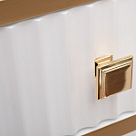 Консоль с ящиком белая с золотом Textured White Console with Gold варинант исполнения - 4 | Loft Concept в Волгограде