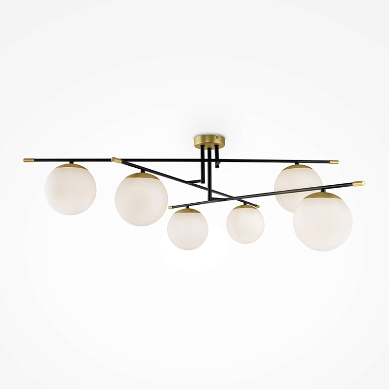 Потолочный светильник Spike Balls Hanging Lamp Белый Золотой Черный в Волгограде | Loft Concept 
