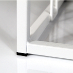 Пуф квадратный фиолетовый велюр на белом металлическом основании Celeste Purple варинант исполнения - 4 | Loft Concept в Волгограде