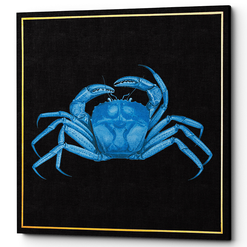 Постер Blue Crab Poster Черный Морская синь Постер Blue Crab Poster Черный Морская синь в Волгограде | Loft Concept
